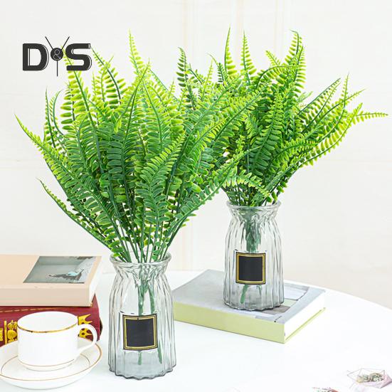 

8/14/24 шт., искусственный папоротник, 7 вилок, устойчивый к ультрафиолетовому излучению, реалистичный, домашний офис, свадьба, искусственная зелень, крытый и открытый сад, двор, пластиковые растения, искусственные листья папоротника 8pcs