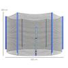 10ft Trampoline Net Replacement with 6 Plastic Pole Covers, Weather-Resistant Trampoline Netting Replacement with Zipped Entrance, Poles Not Included