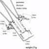 2pcs Stainless Steel I Love You More Necklaces Puzzle Heart Lock Key Pendant  Valentine Day Gift