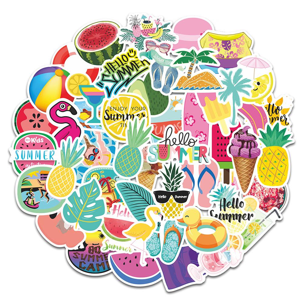 10 30 50Pcs Summer Vacation Style Stickers For Suitcase Skateboard Laptop Luggage Fridge Phone Car Styling Diy Decal Sticker