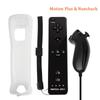 2 In 1 Wireless Gamepad for Nintendo Wii/Wii Game Remote Controller Joystick Joypad Nunchuck Hand Curved Game Handle Accessories