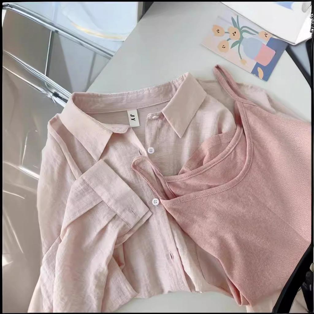 Looking Forward To Summer French Hemp Sunscreen Shirt Women's Hemp Thin Shirt High-end Anti-wrinkle Long-sleeved Jacket