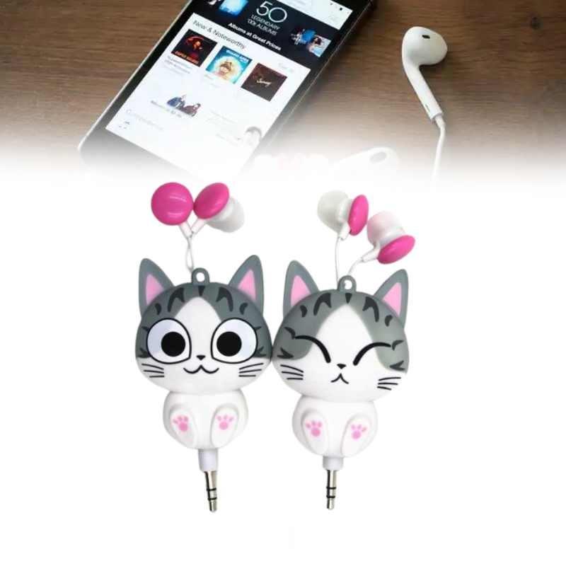 Chi Sweet Home Cat Retractable In Ear Wired Headphones Cartoon Earphone Gift