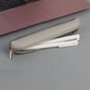 1pc Faux Leather Pen Case with Zipper Portable Elastic Sleeve for Notebooks, Irregular Shape, Daily Office Supplies