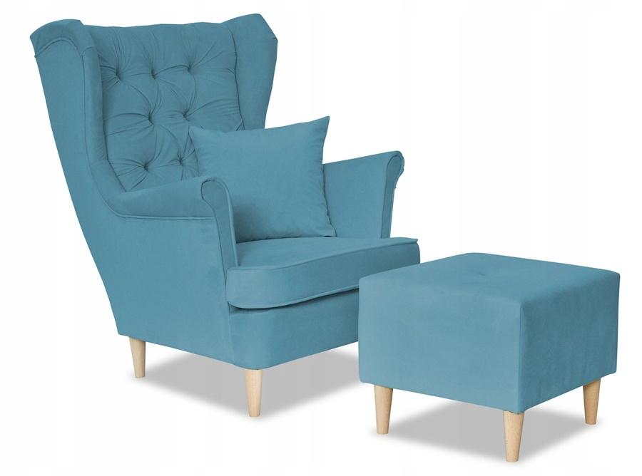 Gaja Scandinavian Family Furniture Wing Chair TURQUOISE for Feeding Kids