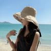 Solid Color Summer Sun Hat Double-Sided Sunscreen Visor Cap Casual Women Fisherman Hat  Outdoor