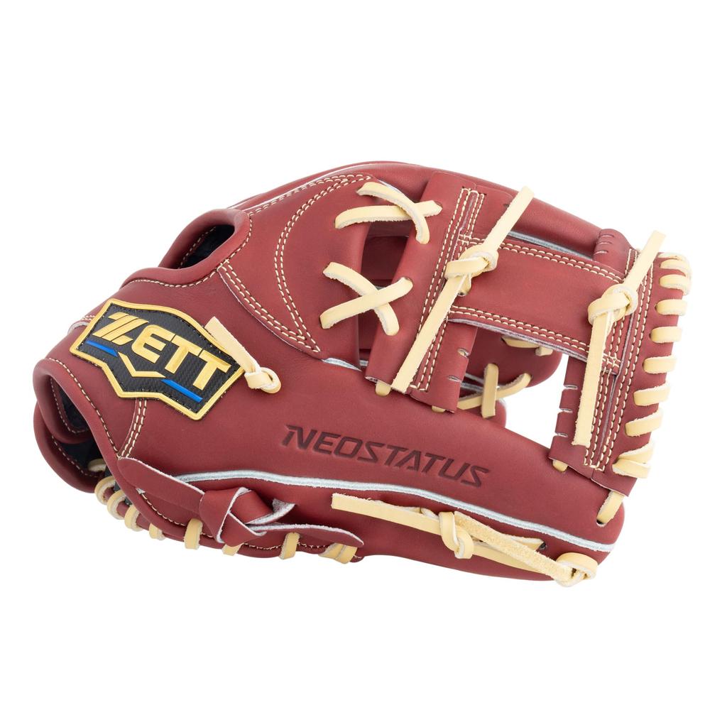 ZETT Neo Status Youth Softball Kenta Imamiya for Second and Bordeaux Brown x Pastel Size L heights BJG702610N Glove, Style, Shortstop, Right-Handed