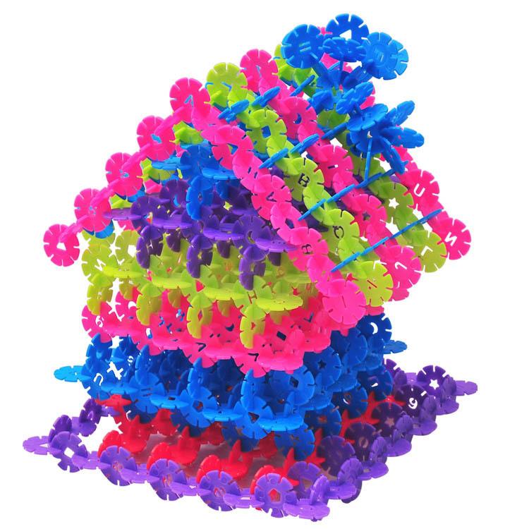 Baby Educational Plastic Snowflake Building Blocks Set For Toddlers And Creative Play