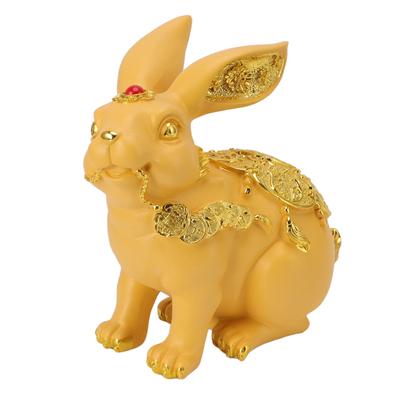 Hucha de Conejo Hecha a Mano Adorno Decorativo Lindo Figura de Resina Hucha para Monedas Ahorro