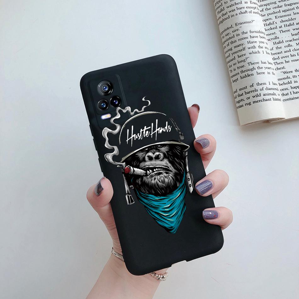 Para Funda Vivo V21e 2021 Gato Flor Suave TPU Fundas de Teléfono Para Vivo V21 V 21 V 21e 4G 5G V2061 V2066 V2108 V2050 Cubierta Trasera Fundas