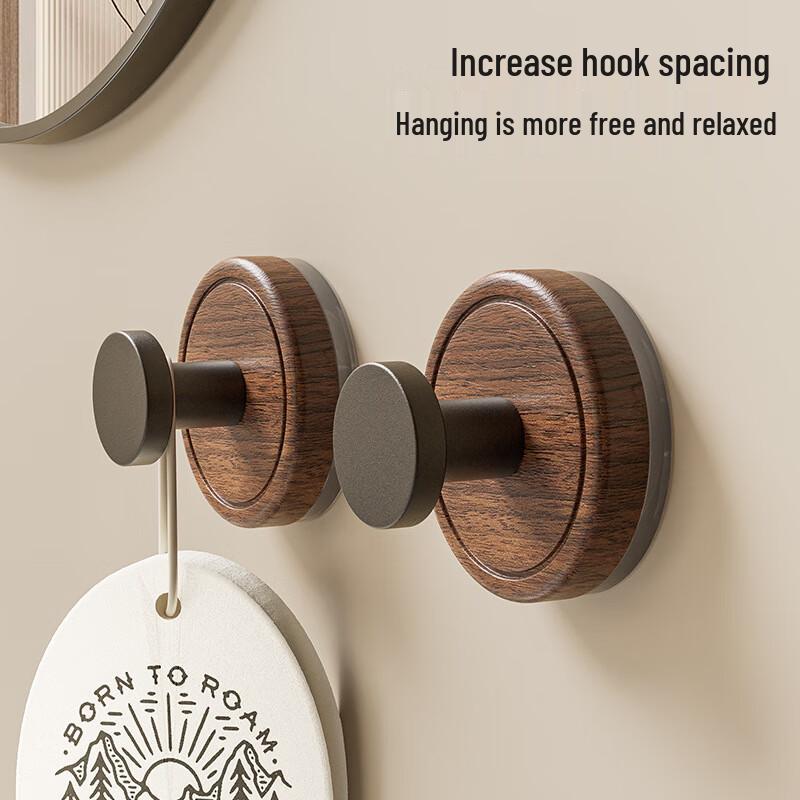 Haken mit Saugnapf aus Walnuss & ABS (3 Pack)