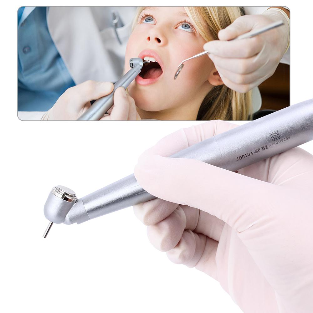 Dental 45 Degree LED High Speed Handpiece E-generator Integrated Self-illuminated Standard Head Push Button Single Water Spray