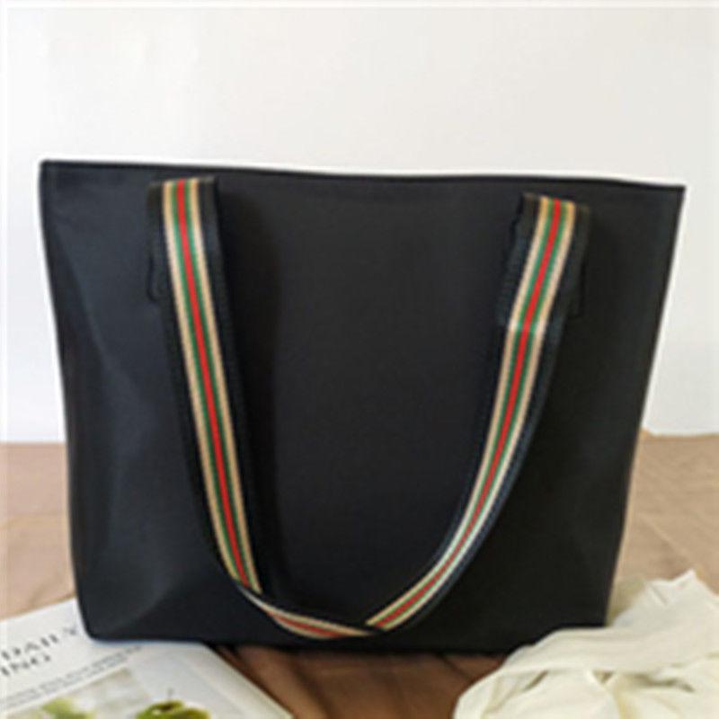 Холщовая рабочая сумка-тоут большой вместимости - Модная одноплечевая сумка для ноутбука и книг, Новая черная