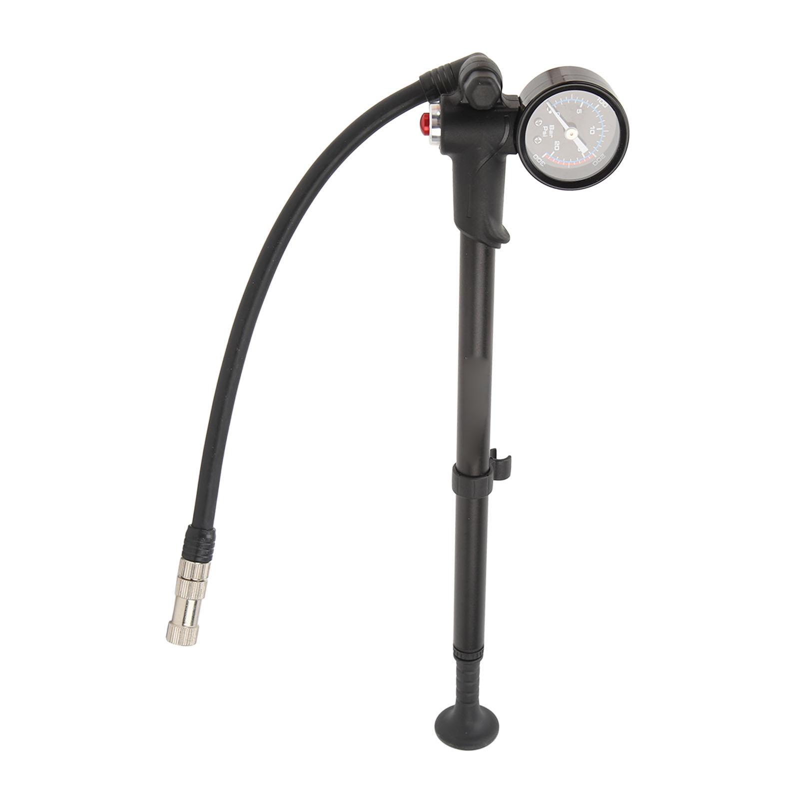 

Bike Pump Portable Aluminum Alloy Bike Pump with Air Pressure Gauge for Pneumatic Shock Absorbers Front Forks