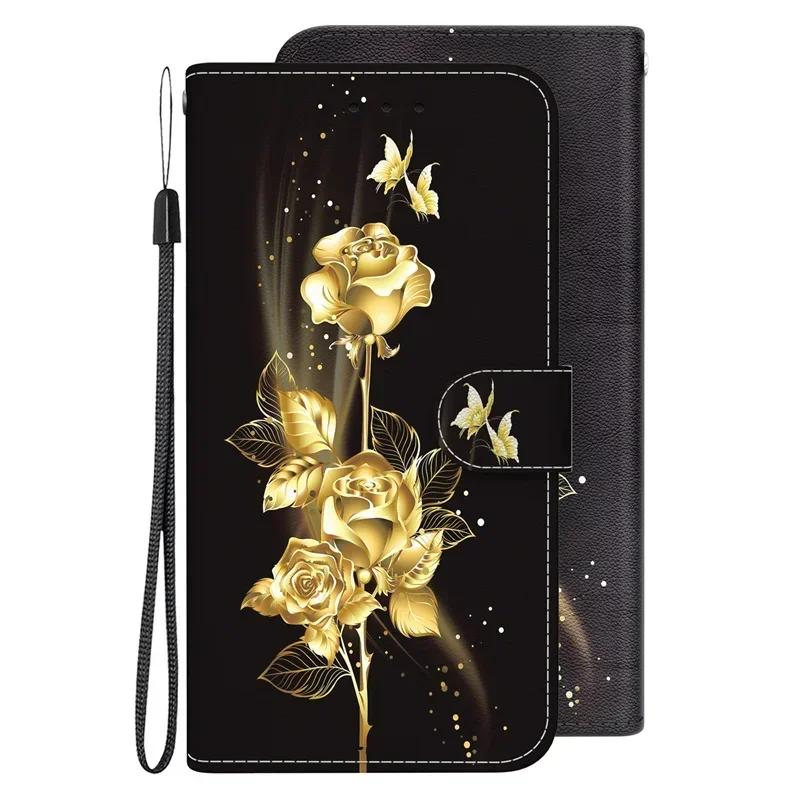 Capa A25 Hoesje voor Samsung Galaxy A25 SM-A256E Cartoon Lederen Hoesje voor Samsung Galaxy A25 A 25 Etui Telefoonhoesje Portemonnee Boekhoes