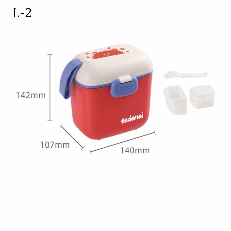 Tragbare Lunchbox für Kinder, Baby-Ergänzungsnahrungsbox, Milchpulverbox mit Löffel, Vorratsbehälter für Lebensmittel