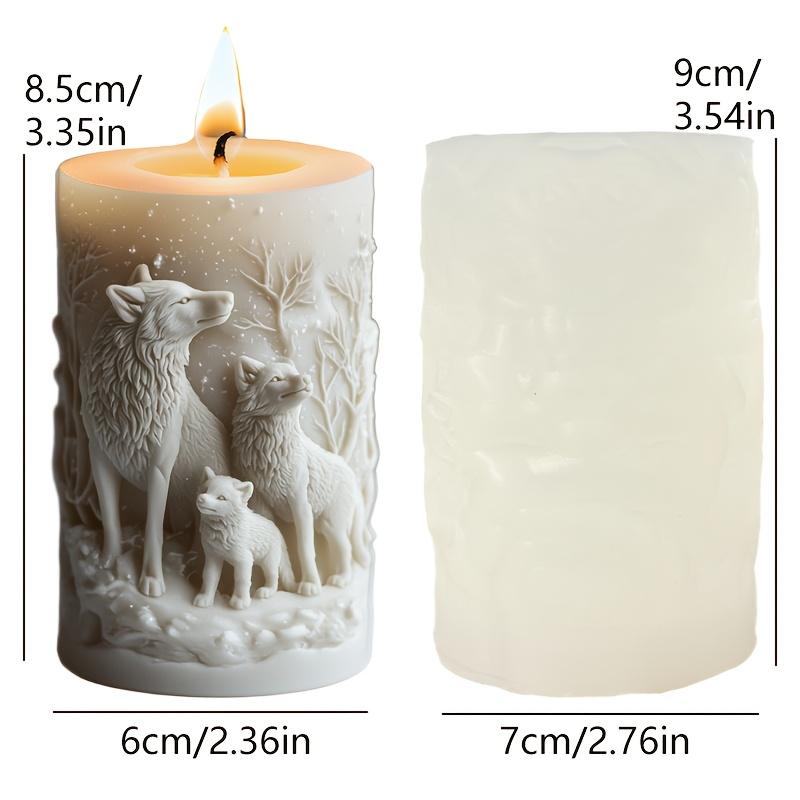 

Рождественская семейная свеча клана волков Силиконовая форма Хэллоуин Рельеф клана волков Смола Гипс Глина Бетон Ремесло Силиконовые формы