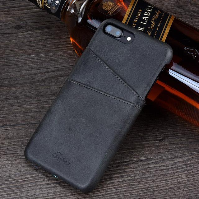 

KEYSION Чехол для iPhone XS Max XR X 8 7 Plus Обложка Кожа Роскошный кошелек Слоты для карт Назад Capa for iPhone XS чёрный