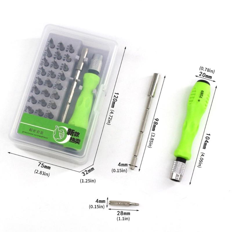 Comprehensive 32 In 1 Magnetic Screwdriver Suitable For Electronics Maintenance Furniture Assembly With Comfortable Grip