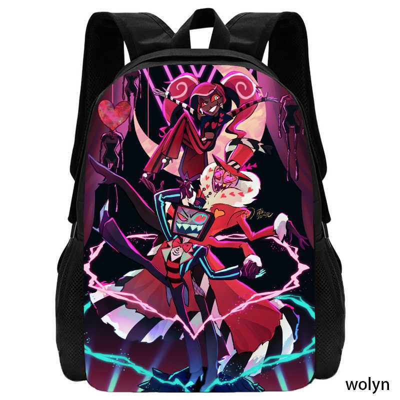 Hell Inn Hazbin Hotel Student School Bag High Value Leisure Oxford Ridge Relief Backpack