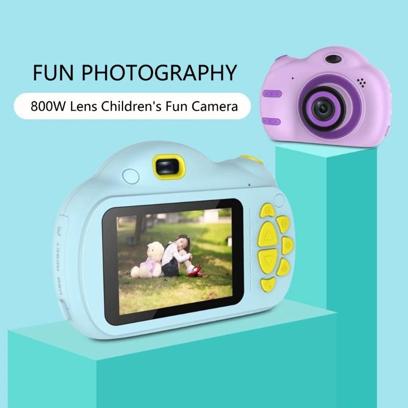 Childrens Digital Camera Shockproof Silicone Case Simple One Button 1GB Build in Memory 16GB Expandable Easy Grip Design