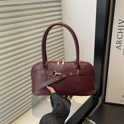 Achseltasche - Pendler-Umhängetasche mit Retro-Textur und Muschel-Design