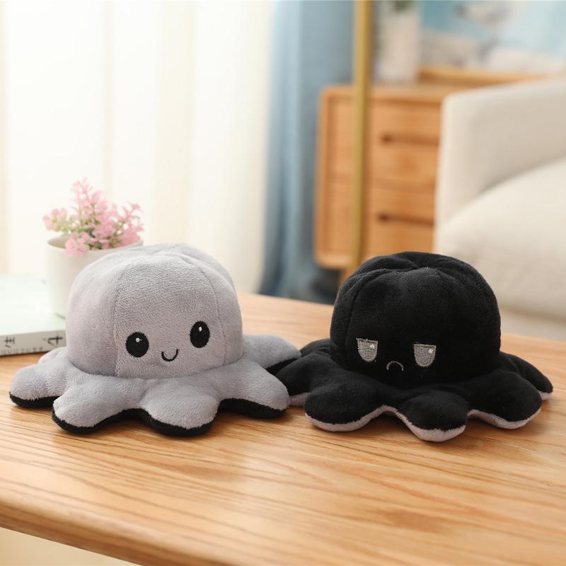 Flipped octopus doll plush toy octopus double-sided flipped little octopus doll children's doll