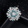 Elegant 3D Rotating Snowflake Brooch For Formal Event And Holiday Parties Crafted From Sturdy Alloy Material