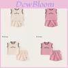 Childrens Summer Cotton Vest Set With Letter Print For Toddler Boys And Girls