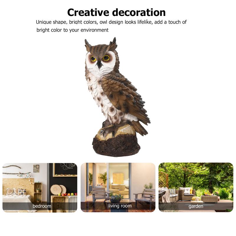 7 inch rășină falsă bufniță statuie realistă ornament de grădină pentru decorarea curții curte veranda biroului