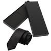 [DEVENTORZ] Men's Black Plain Tie, Hand-tied, for Formal Occasions, Funerals, Memorial Services, Wakes, and Other Mourning Occasions, with Tie and