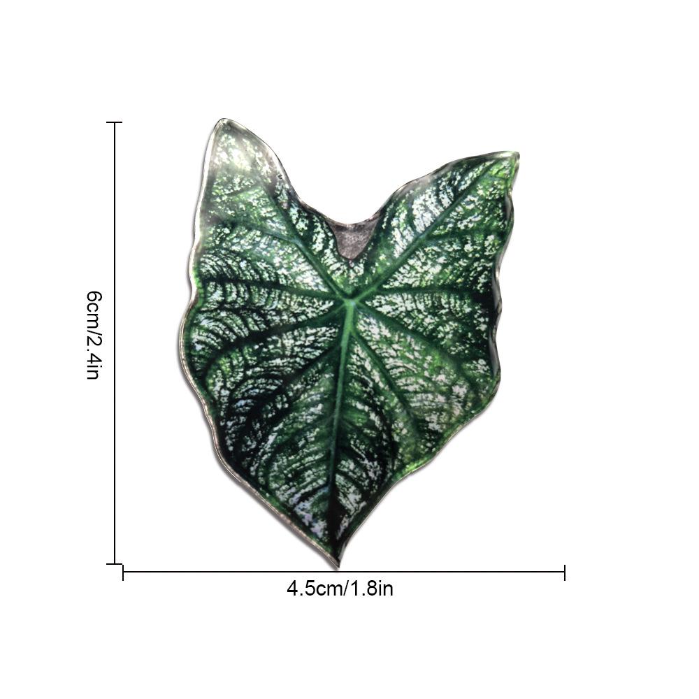Creative Acrylic Tropical Plant Magnetic Fridge Sticker - Simulation Leaf Design