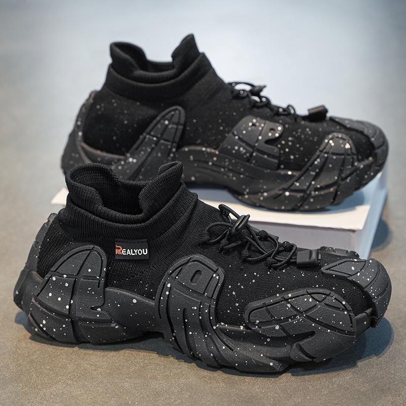 New Casual Men'S Shoes Versatile Sport Shoes Casual Trendy Cyberpunk Sneakers Men'S Mesh Breathable Jogging Shoes