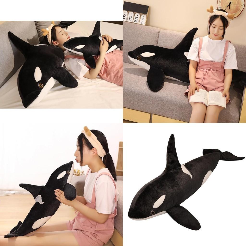 Realistic Killer Whale Plush Toy Soft And Cuddly Ocean Sea Life Stuffed Animal Pillow Doll