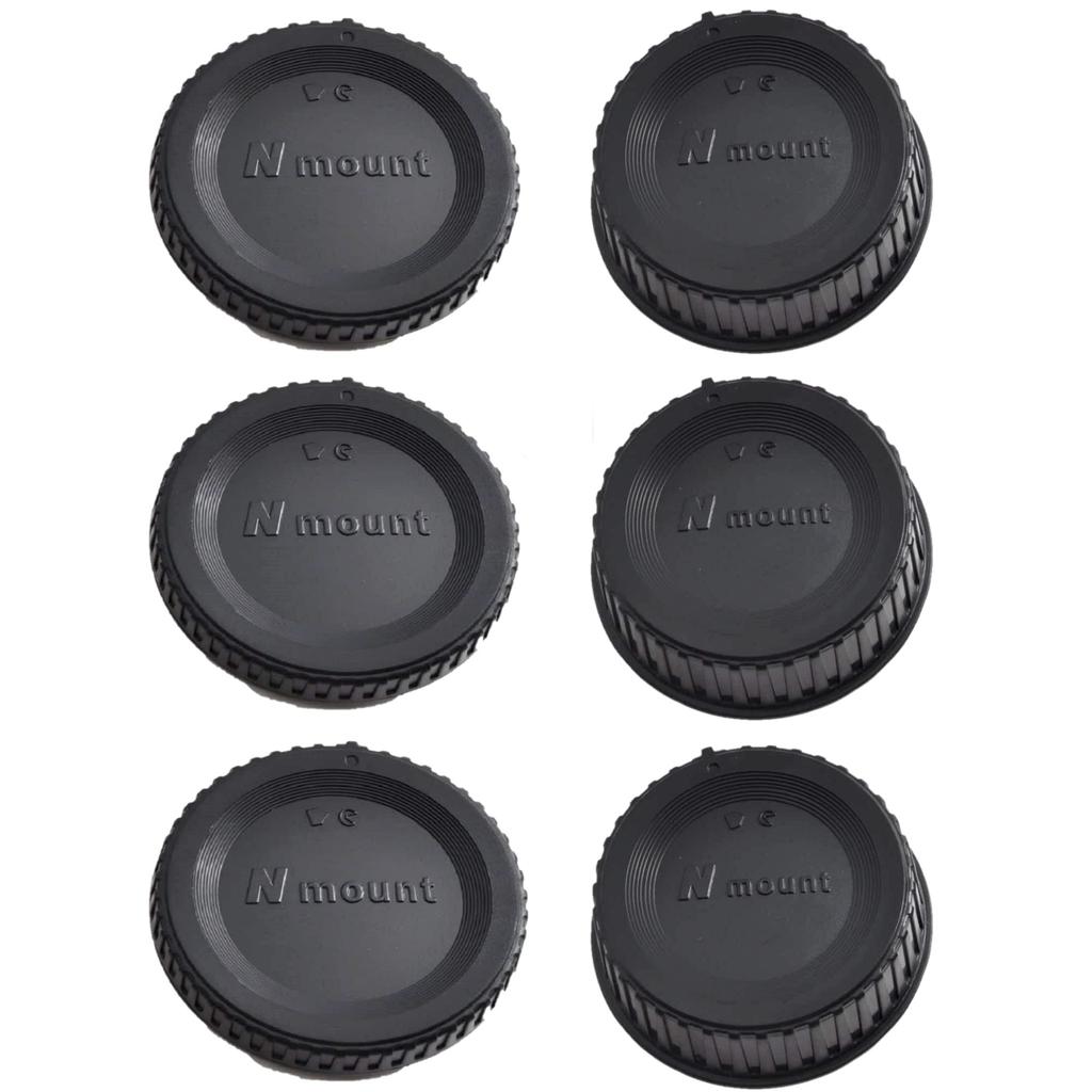 ATAK Nikon F Mount Compatible F Rear Caps Body Caps Total of 6 F Mount Caps/Lens (3 Pieces) & (3 Pieces) (Nikon Compatible)