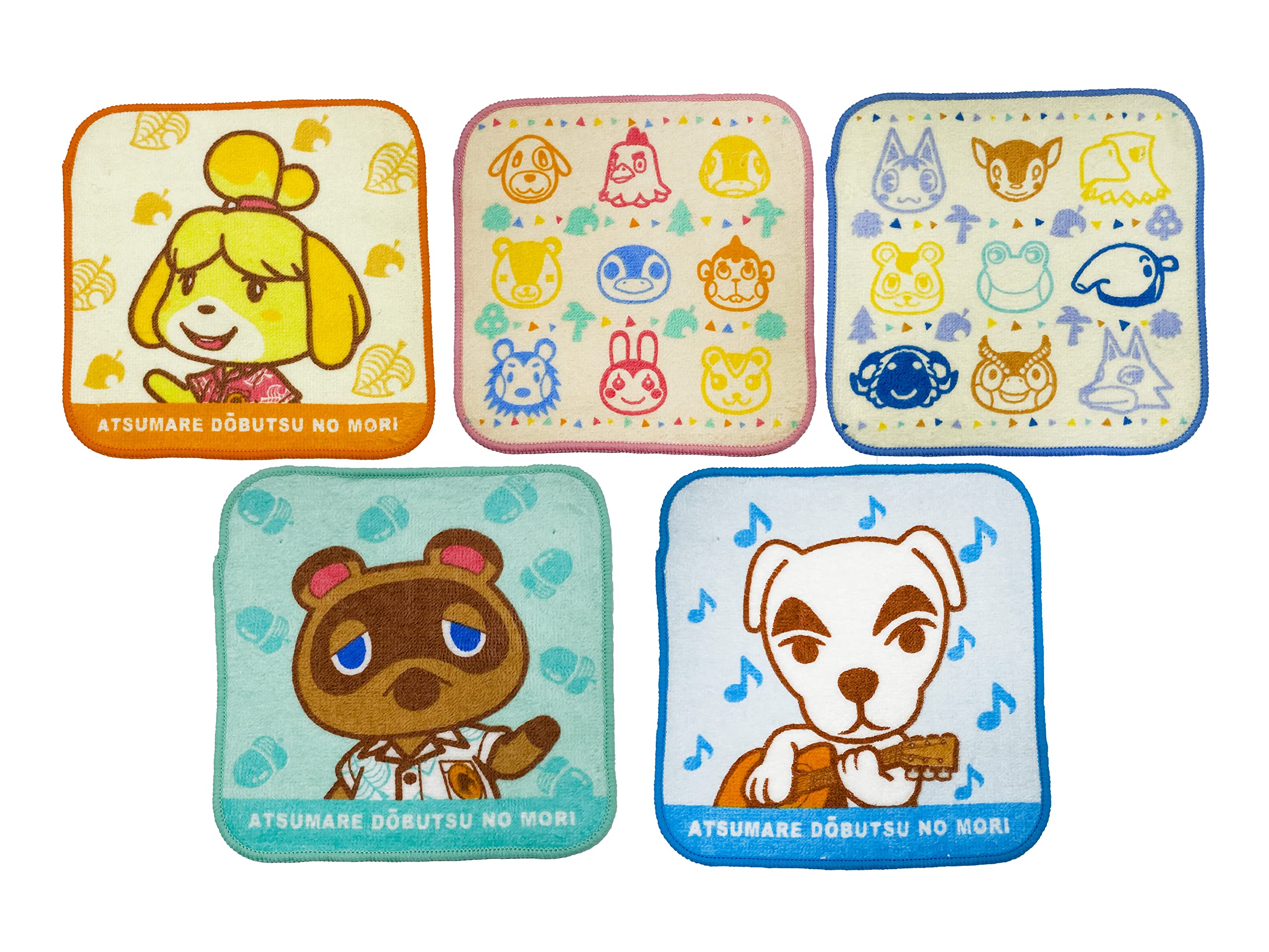Marushin Mini Set of Nintendo Animal Always Together Back to School Nursery Elementary 4505002600 Towels, 5, Crossing Character, School/Preschool
