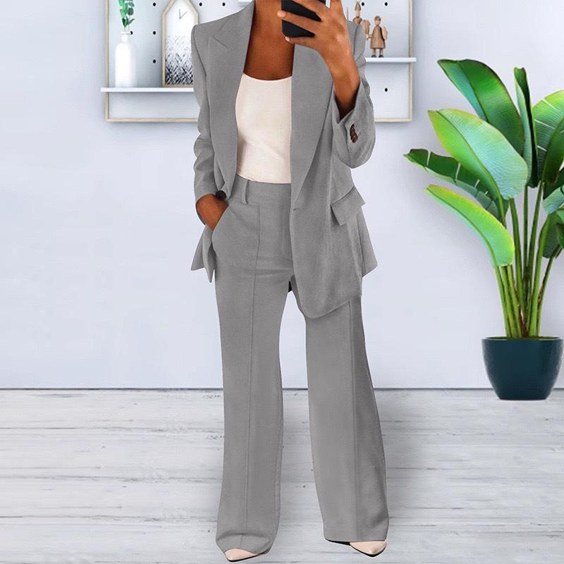 Cardigan aderente a tinta unita moda europea e americana 2024 Set completo da donna