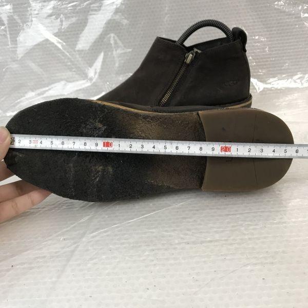 UGG Chukka Short Boots US6.5 23.5 Brown Side Zip Mouton Crepe Desert Boots(USED)