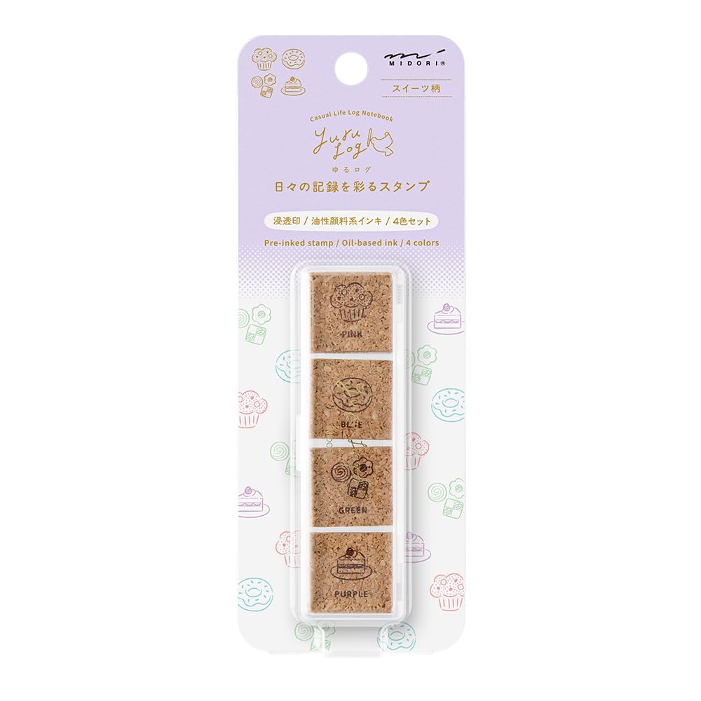 

Midori Stamp Yurulog Penetration Stamp Sweets Pattern 35615006