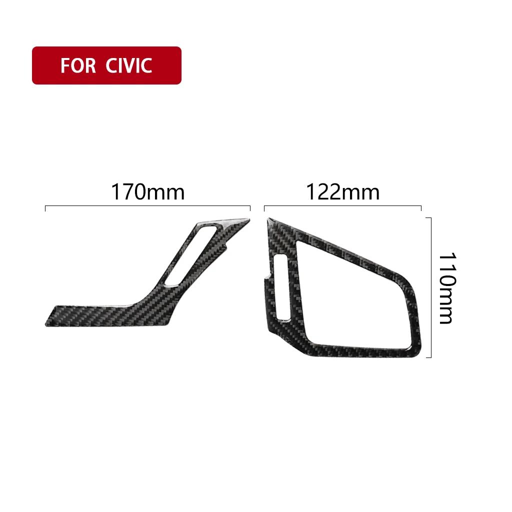 Se potrivește pentru Honda Civic 10th 2016-2019 Accesorii auto Autocolant de protecție în mașină 3D UA Fibră de carbon Elemente de acoperire a ieșirii de aerisire laterală