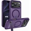 Case for iPhone 18 Pro, Hybrid Silicone and PC with Magnetic Ring and Stand - Night Purple