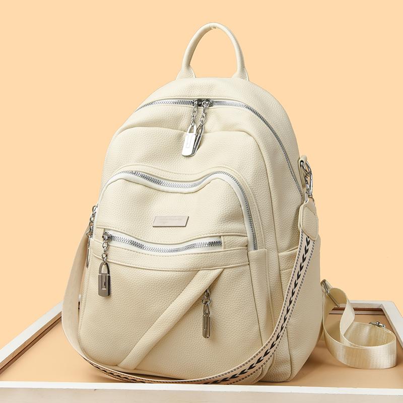 PU Backpack Women's Large Capacity Travel Backpack Multi-function Shoulder Bag