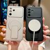 Folding Bracket Magnetic Case For Samsung Galaxy Note 20 Ultra A57 A37 A17 A54 A56 A36 A26 A35 A07 A16 A55 A34 A25 Holder Cover