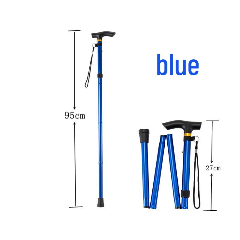 German Quality Ultra-Light 5-Section Telescopic Hiking Poles & Multifunctional Climbing Cane