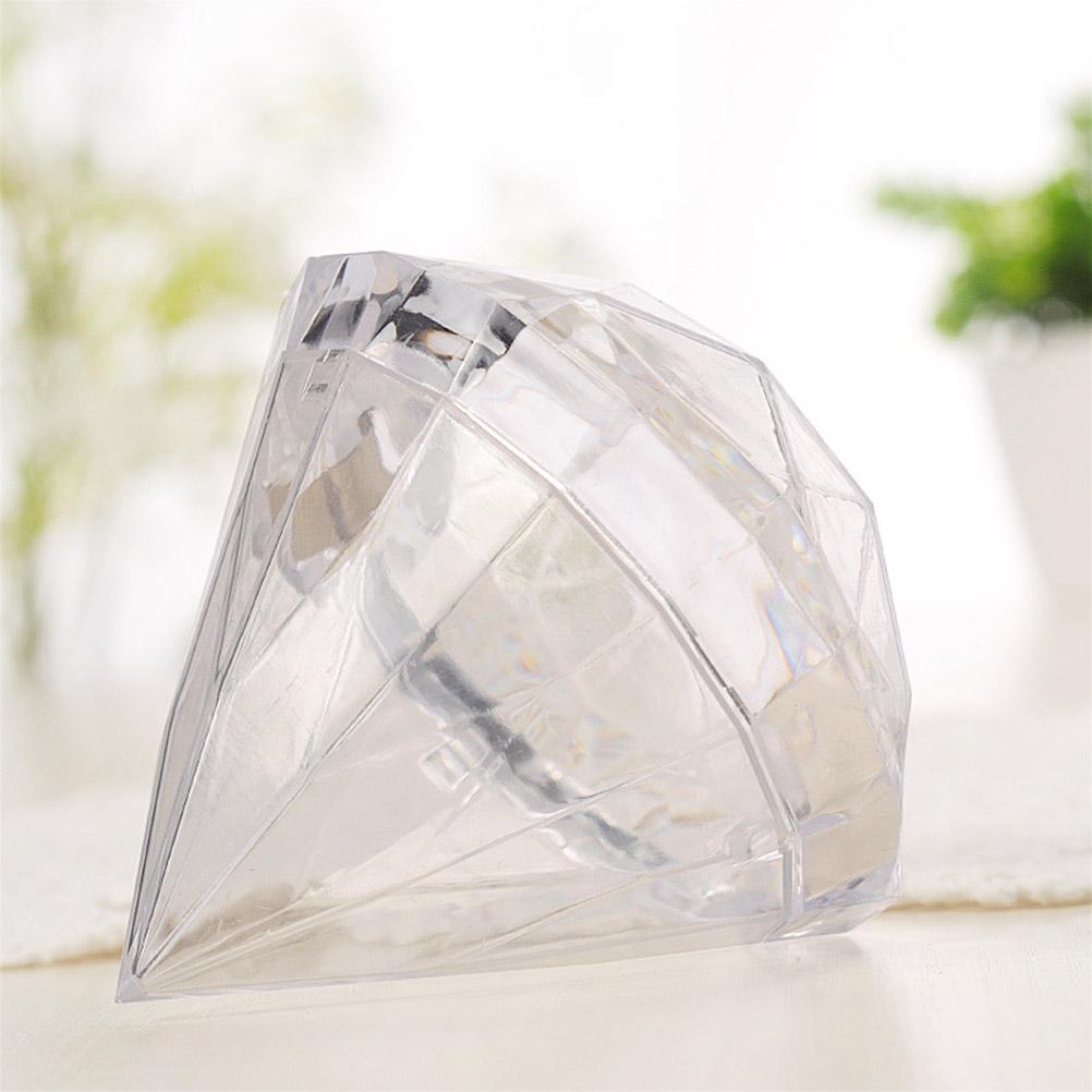 Transparent Formgodisask Klar Plastbehållare Ask för Bröllopsfest Heminredning