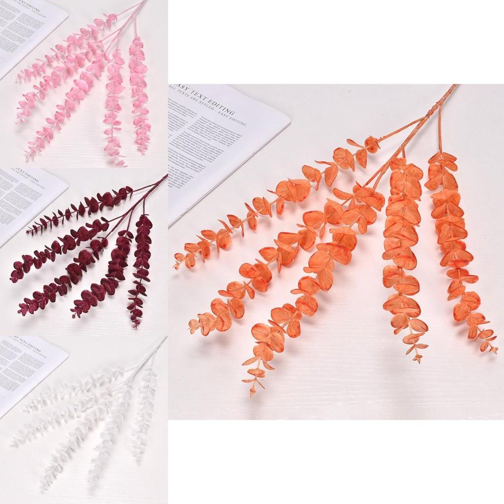Eucalyptus Fake Leaves For Wedding Hall Decoration And Photography Props In Vibrant Colors