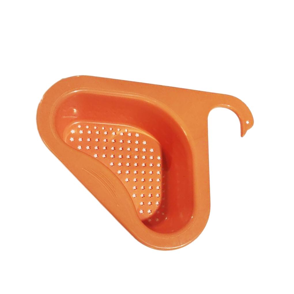 

Пластиковая кухонная раковина сливная корзина в форме животного прекрасный треугольный дуршлаг для очистки фруктов ресторанная стойка для сушки остатков еды оранжевый