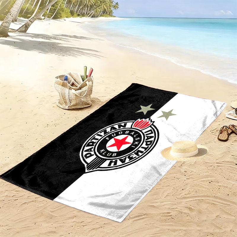 Partizan Poster Druck Strandtuch, Großes Weiches Schnelltrocknendes Handtuch für Strand Camping Schwimmen