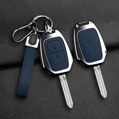 For Renault Kwid Traffic Symbol For Dacia Sandero Logan Duster - Zinc Alloy Leather Car Key Case Cover Auto Accessories