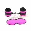 Pink Or Purple Satin  Restraints Blindfold Cuffs  Beginners Set  Starter Kits